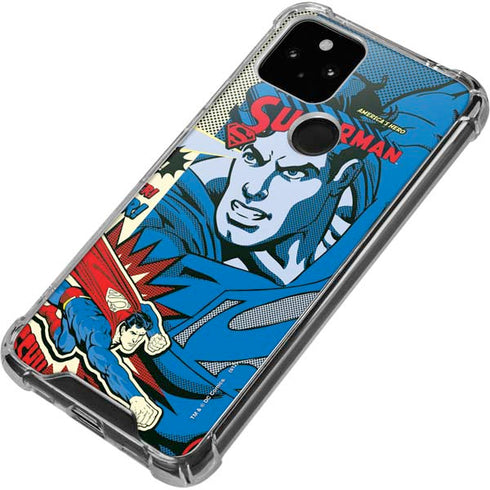 DC Comics Superman America's Hero Google Pixel 5 Clear Case